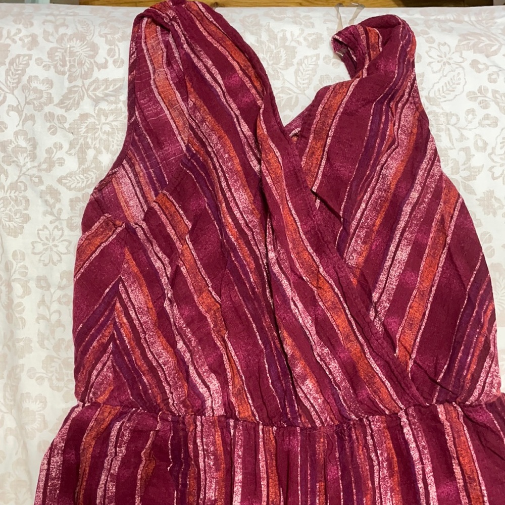 Jumpsuit red burgundy orange